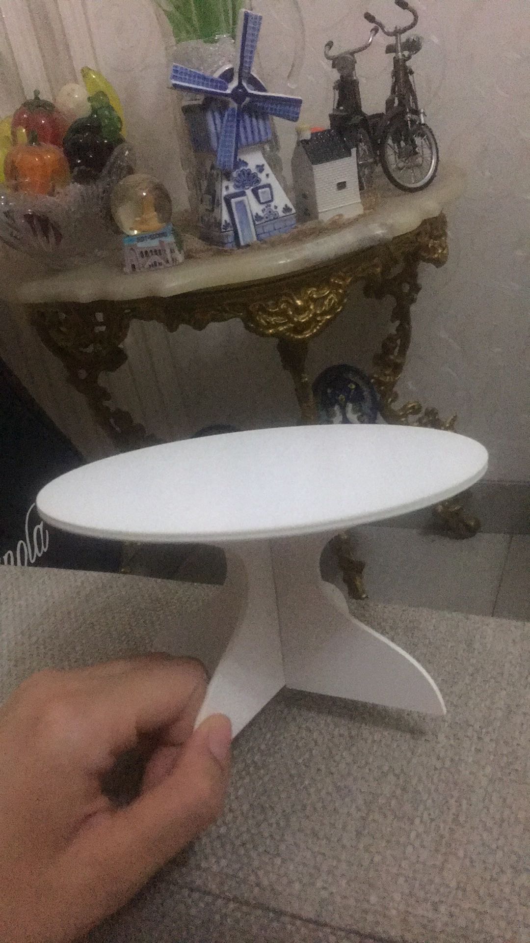 3 Pcs Cupcakes Stand Ivory 350gr