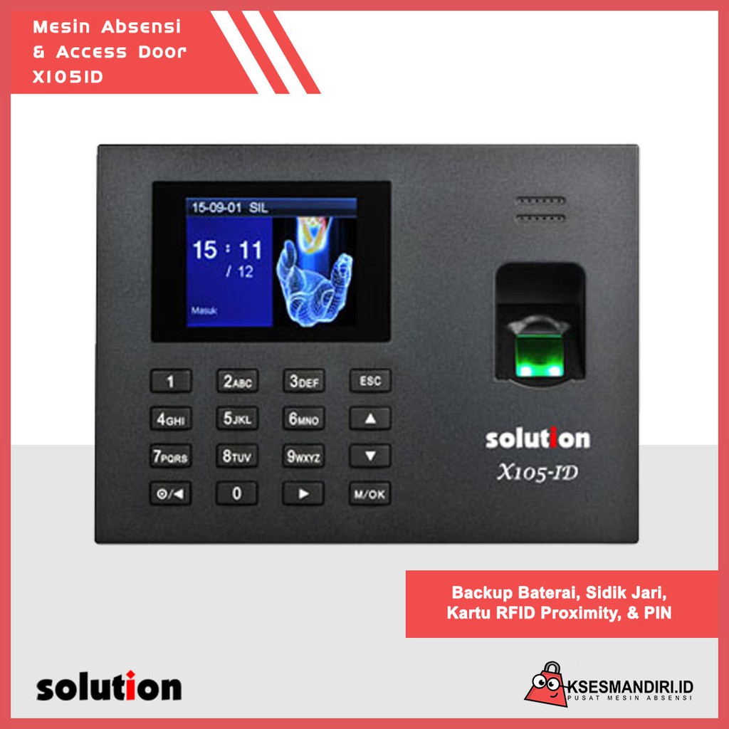 Mesin Absensi  Fingerprint Solution X105-ID