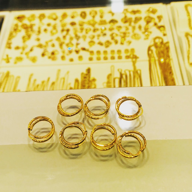 Subang anak ukir mas asli kadar 375