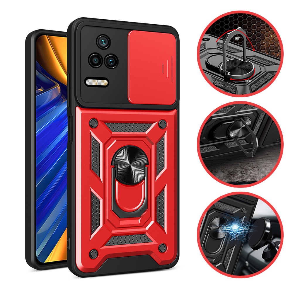 camera protection armor phone case xiaomi poco f4 f3 gt 5g m4 x4 pro 5g 4g x3 nfc casing magnetic ho