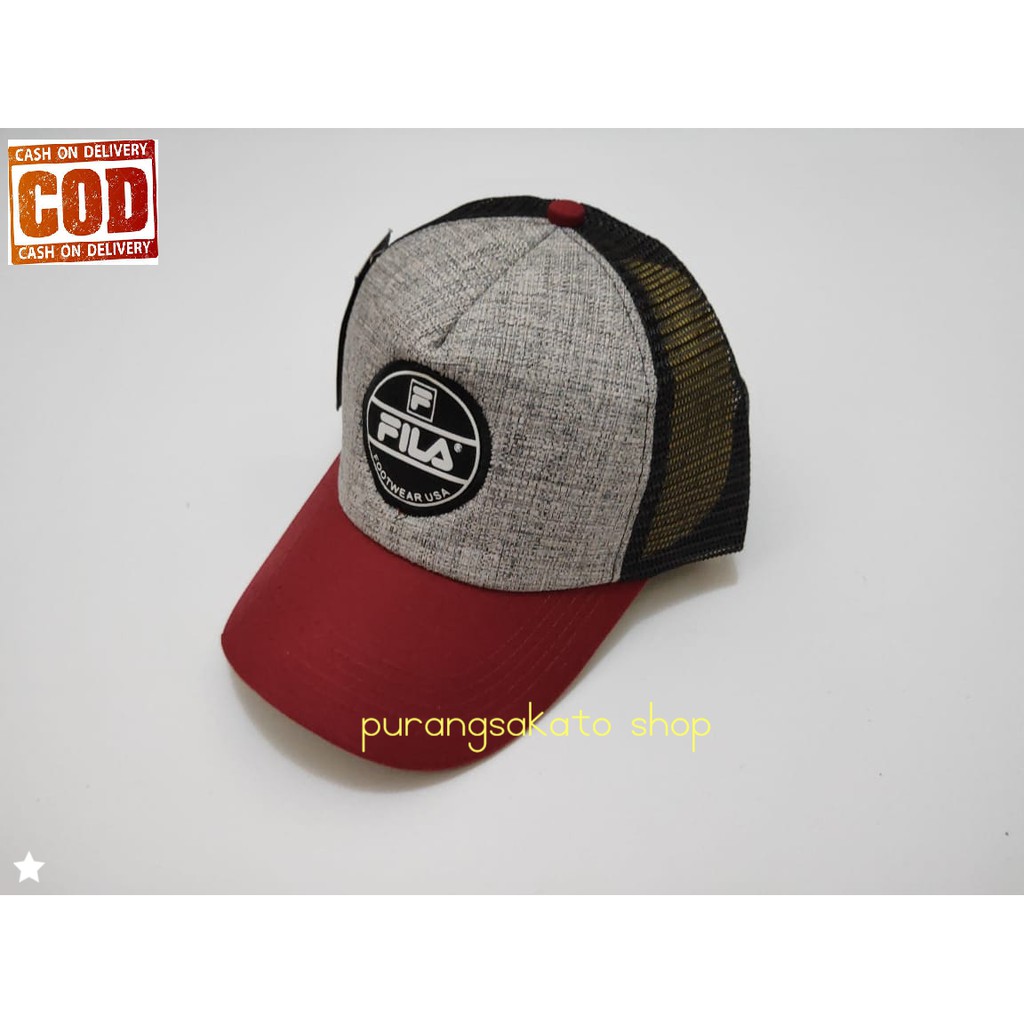 Topi Distro Trucker Jaring bordir kombinasi Premium Quality Text-PURANGSAKATO SHOP