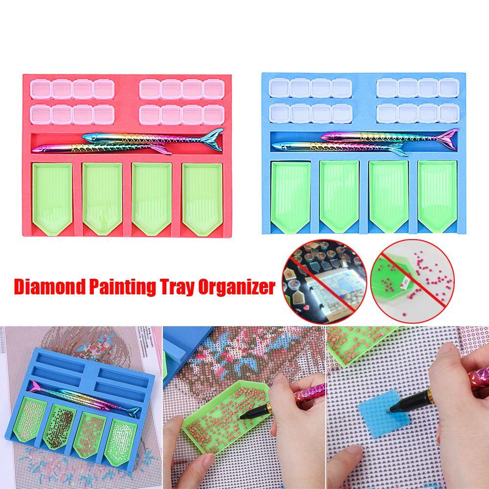 Preva Diamond Painting Tray Holder DIY Kerajinan Bor Clay Tray Organizer Diamond Painting Kits