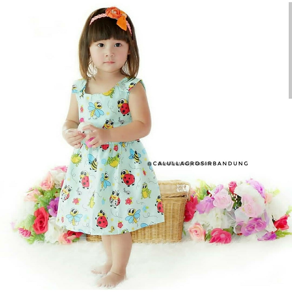 Baju Anak Bahu Kancing DRESS ANAK PEREMPUAN Shopee Baju Anak Bahu Kancing DRESS ANAK PEREMPUAN Shopee