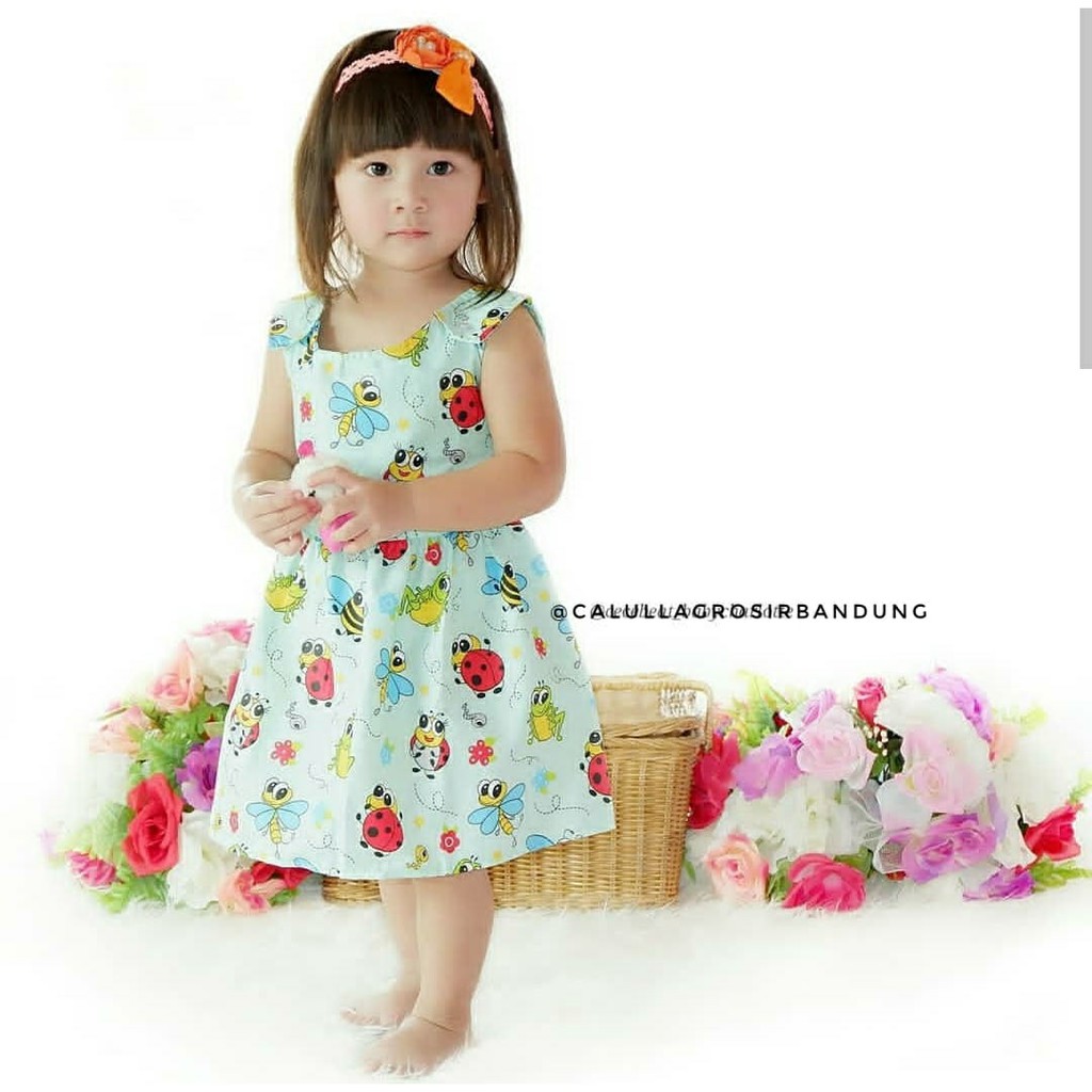  Baju  Anak  Bahu Kancing DRESS ANAK  PEREMPUAN  Shopee  