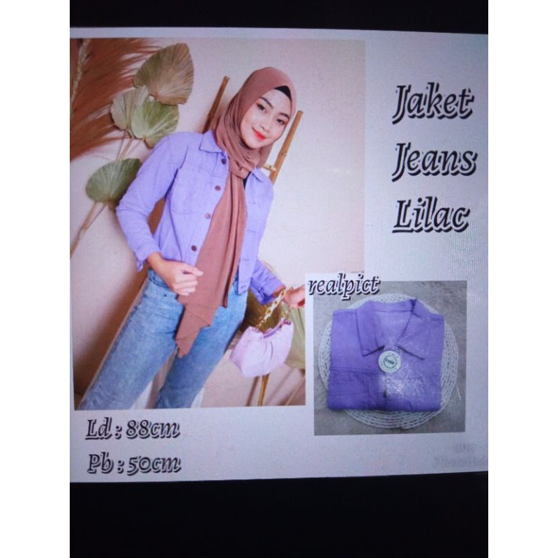 Ghaniashop JAKET JEANS LILAC