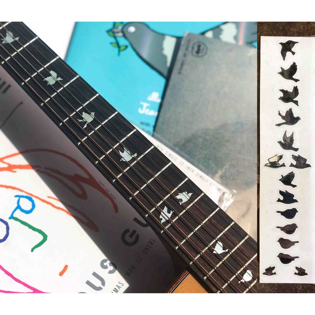 Manuk Burung Merpati Fingerboard Sticker Inlay Gitar Dove Fretboard Akustik Elektrik Akustik Klasik