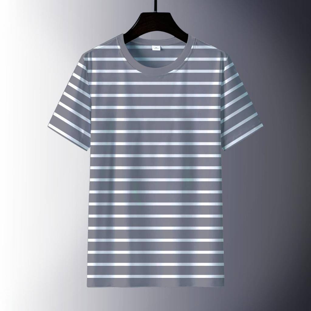 liso wear - Kaos Stripe Pria Motip Salur Belang Garis-garis Distro Lengan Pendek