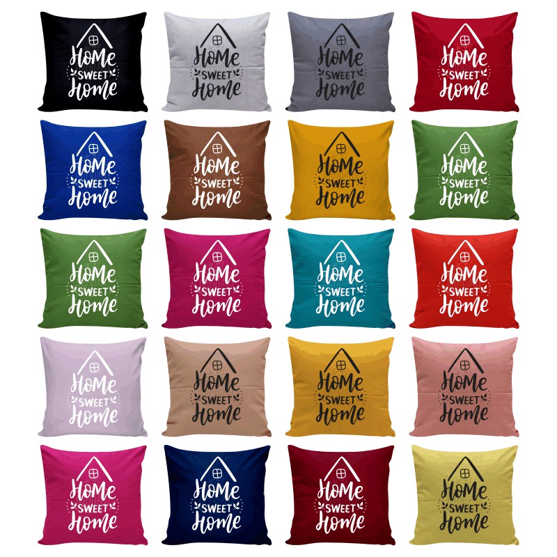 Sarung Bantal Sofa 40x40 Minimalis Murah Mewah - Tulisan Home Sweet