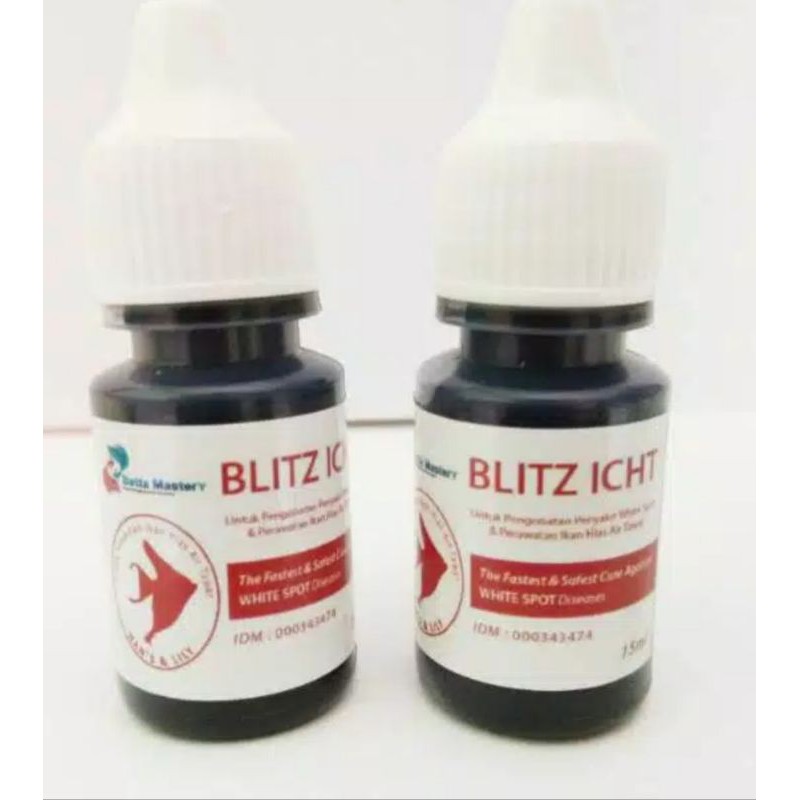 BLITZ ICHT - Obat Biru Ikan Anti White Spot Dan Jamur - Methylene blue