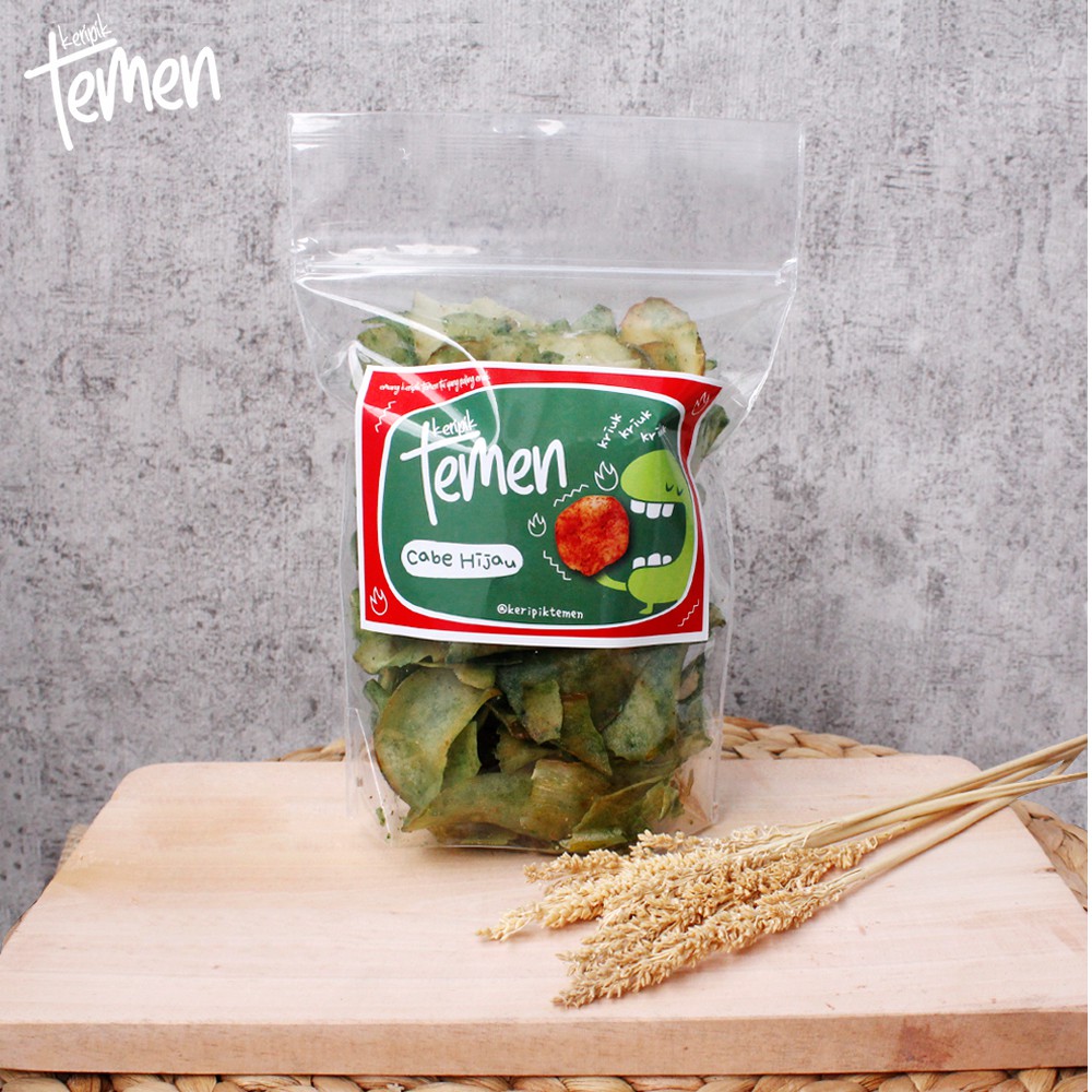 

Keripik Singkong Rasa Cabe Hijau 150gr Ala Keripik Temen
