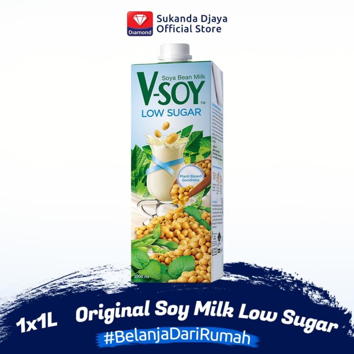 

Ee541F10 V-Soy Susu Kedelai Original Soy Milk Rendah Gula 1 Lt 6dd