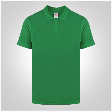 Baju Kaos Polo Polos Warna Irish Green Bahan Kartun