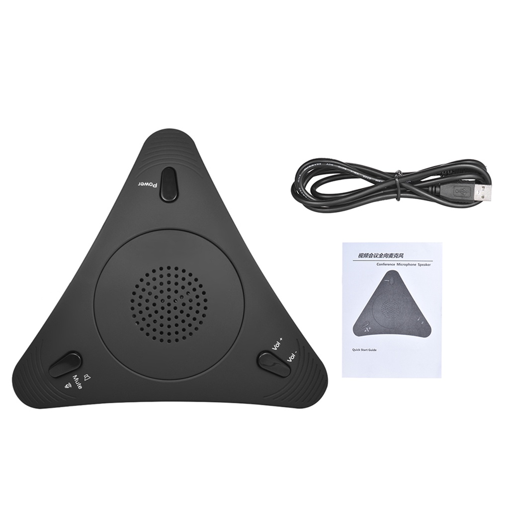 Kondenser Mikrofon Speakerphone 360 Derajat Omnidirectional USB Untuk Komputer Desktop Konferensi° Audio Pickup Plug &amp; Play Untuk Bisnis / Rapat