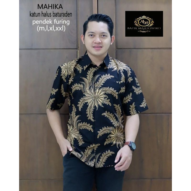 Hem Batik Lengan Pendek Pria MAHIKA PENDEK