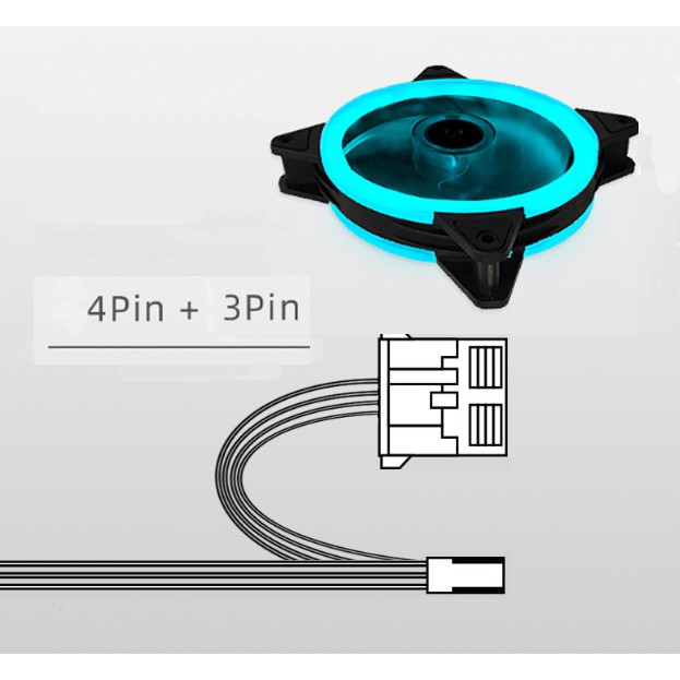 FAN CASING 12CM ICE BLUE DOUBLE RING COOLING FAN CASE COOLMOON