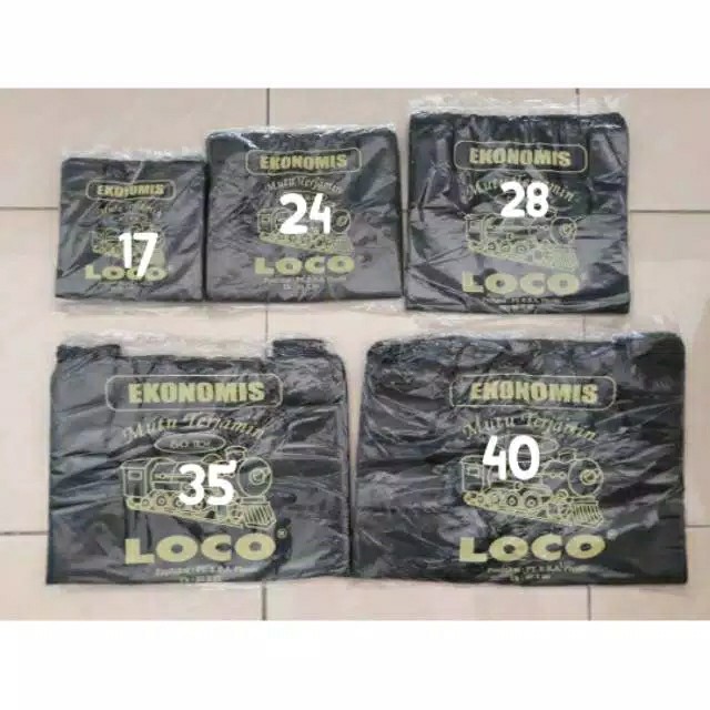 Kantong Plastik / Kresek Loco Hitam Ekonomis Uk 24