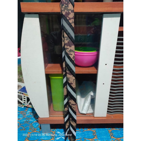 scraf pramuka loreng lis menyala-Hitang