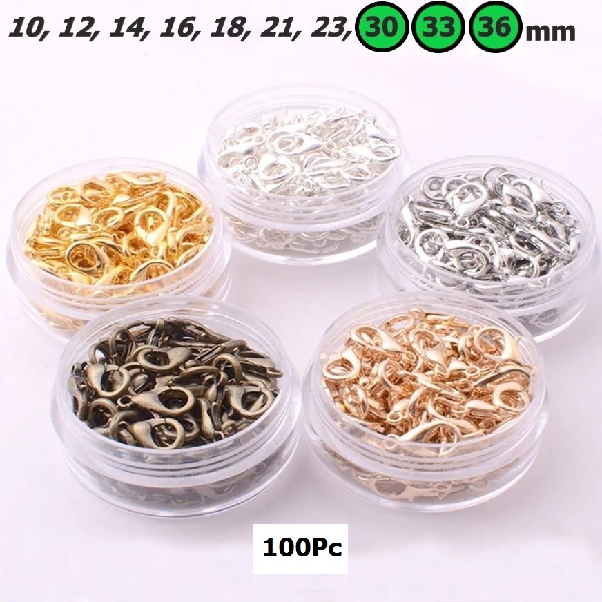 Uk 30mm(307) - 36mm(309) Harga/100Pc Kait Lobster Kait Kalung / Kait Gelang / Kait Liontin