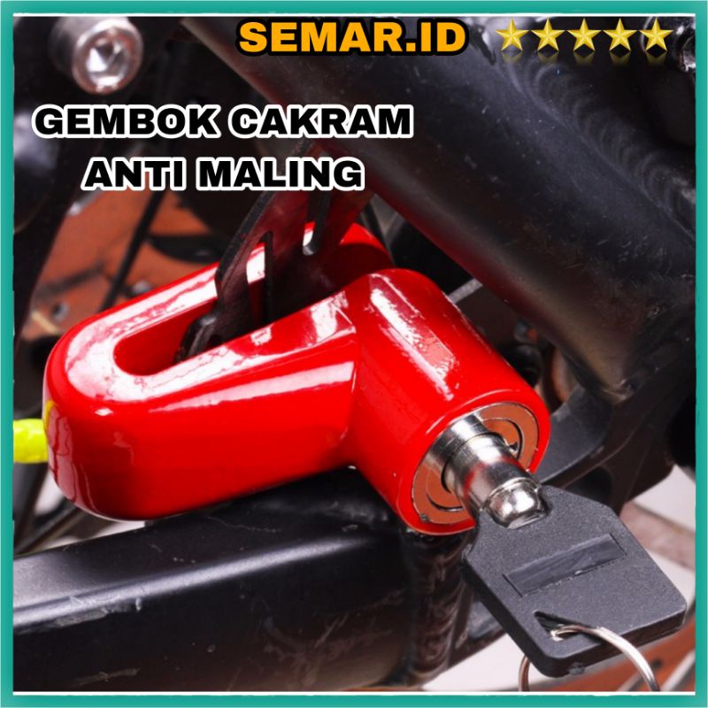 Gembok Cakram Motor Sepeda Anti Maling - Black