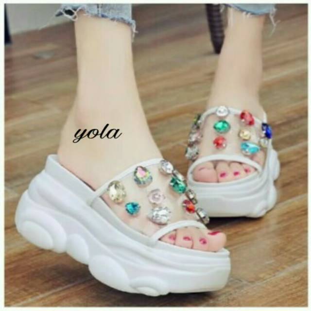 WESGES SANDAL MIMA TRANSPARANT BENING SENDAL ZARA FLATFORM DATAR MUTE CHARLES IMPORT KOREA