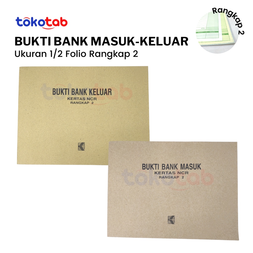 

Tokotab - Bukti Bank Masuk/Keluar KURNIA 1/2F 2Ply NCR