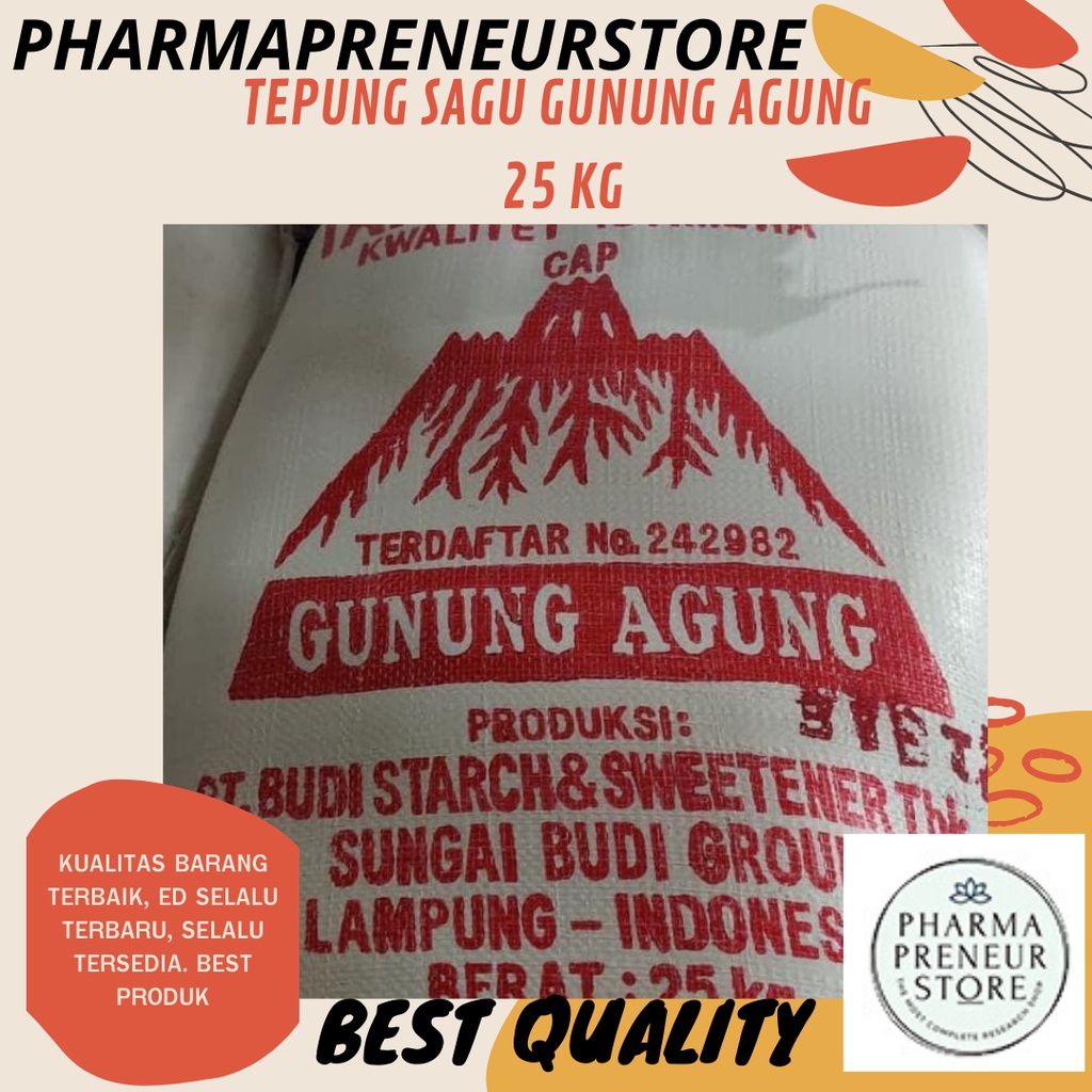 TEPUNG TAPIOKA SAGU GUNUNG AGUNG 25 KG BEST QUALITY