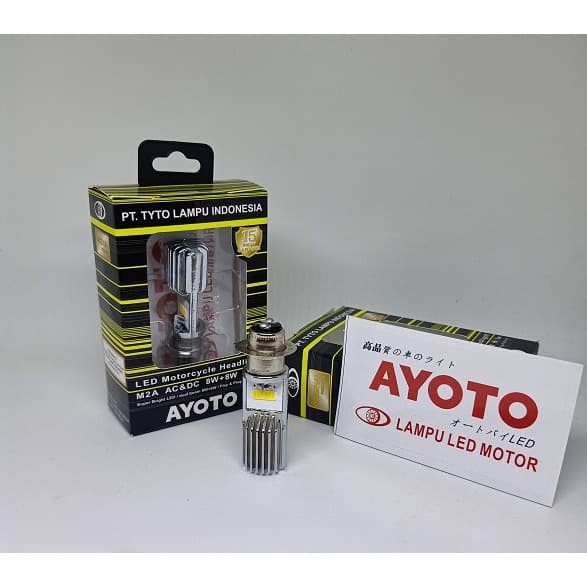 Lampu LED Motor H6 Hi-Lo 8W+8W AC DC Lampu Depan TYTO - AYOTO H6 M2A 2led