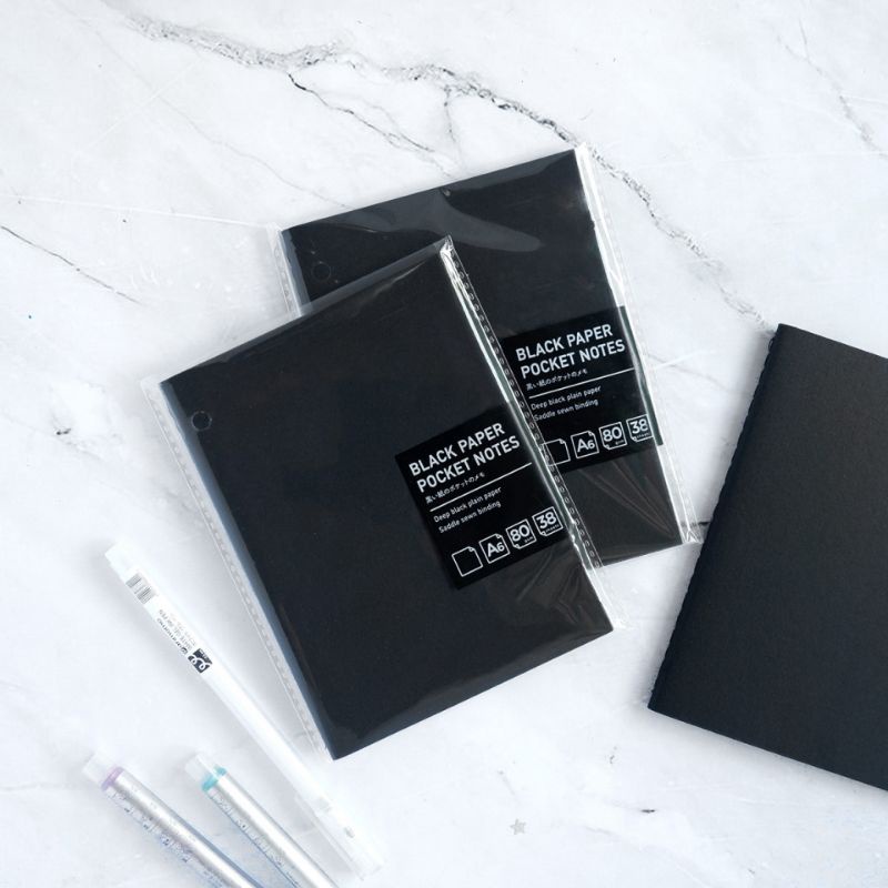

PANMOMO Black Paper Pocket Notes A6