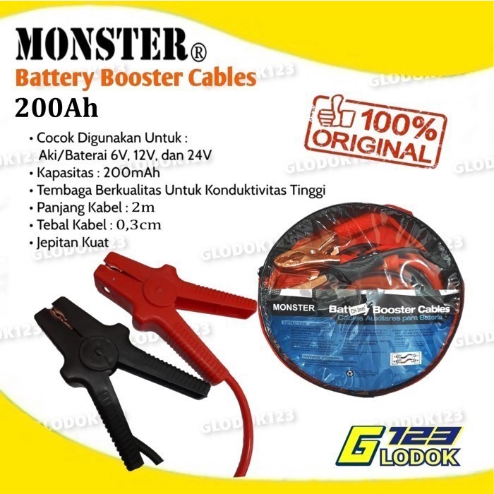 Kabel Jumper Aki Booster Cable Accu Jumper Starter Mobil Truk Tembaga