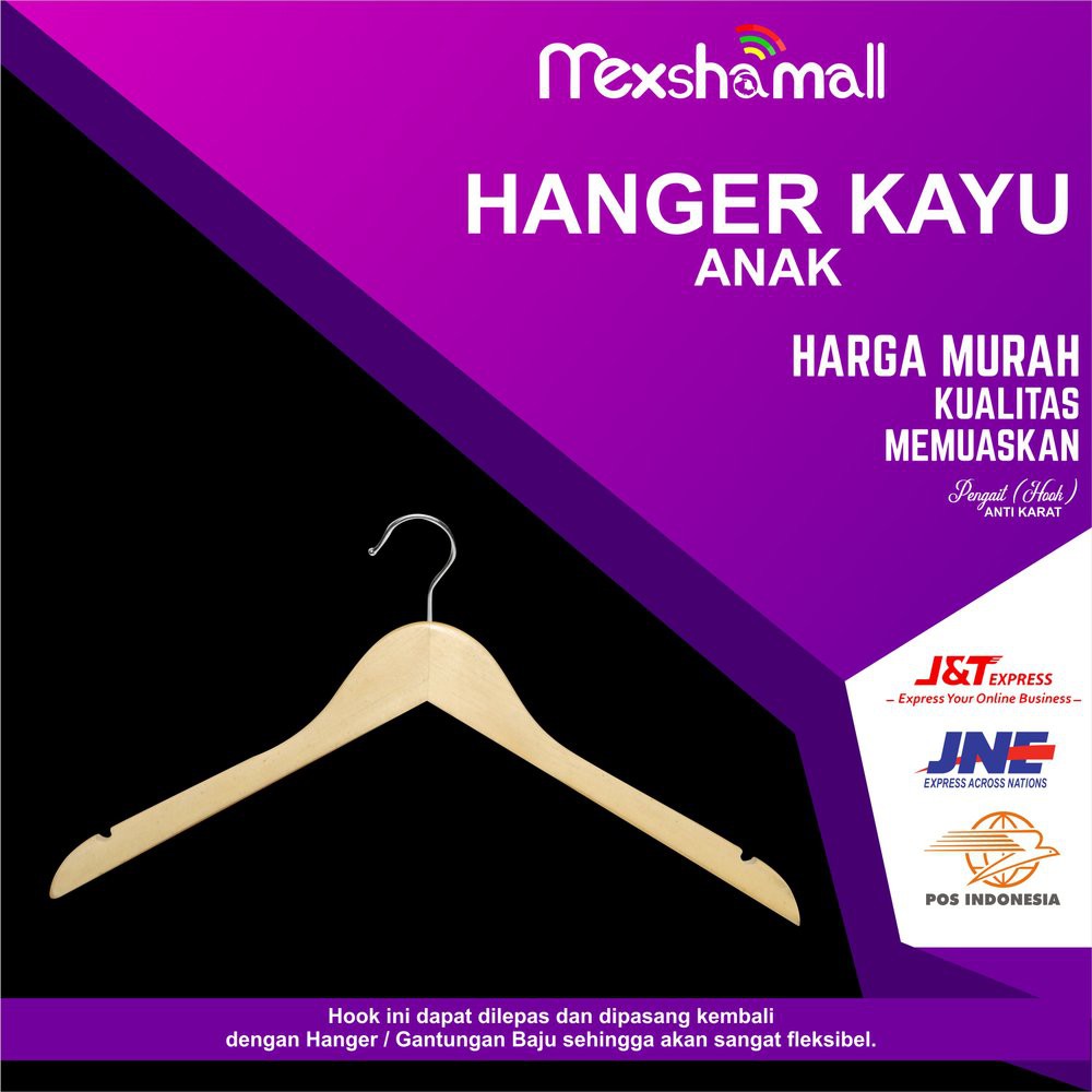 Jual HUNGER KAYU GANTUNGAN BAJU ANAK KUAT I HUNGER BAJU ANAK Murah