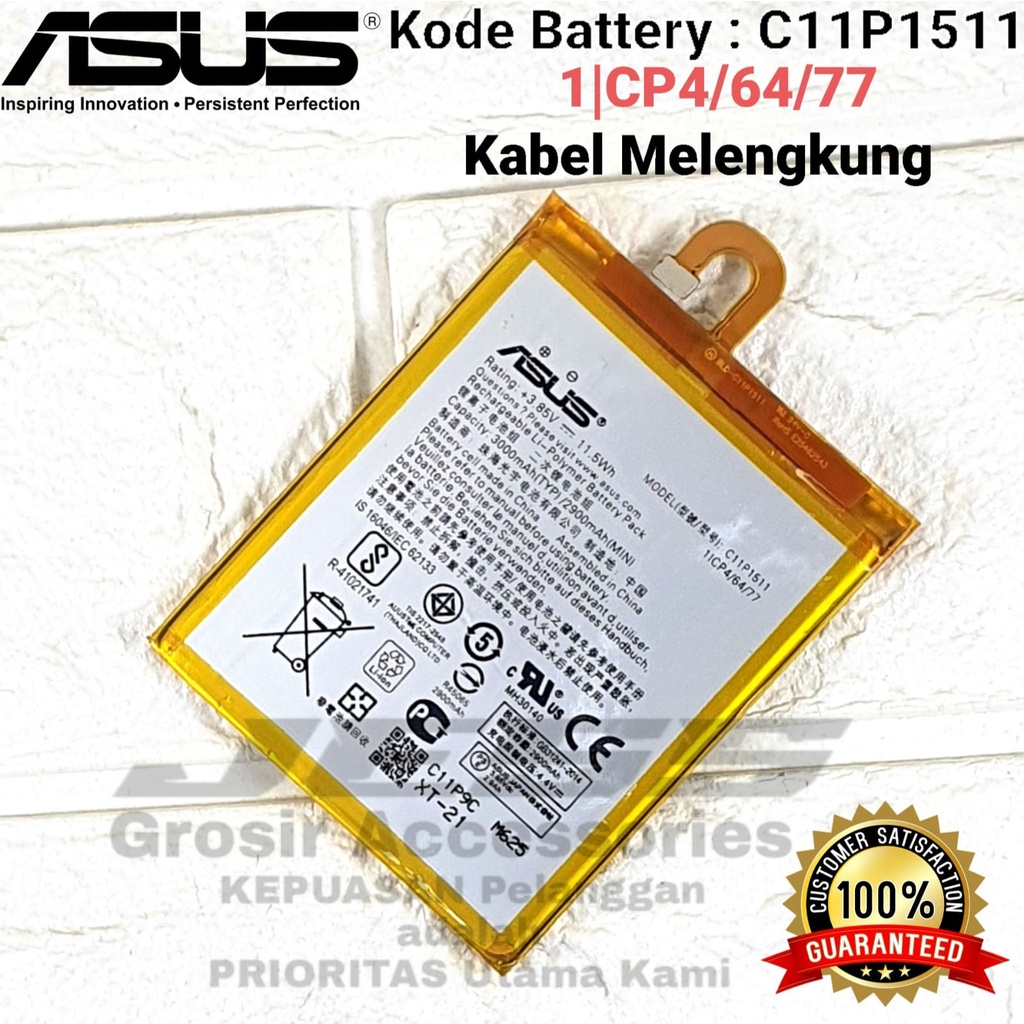 Baterai Original Asus Zenfone 4 Selfie ZD553KL X00LD Kode Battery C11P1511 Kabel Melengkung