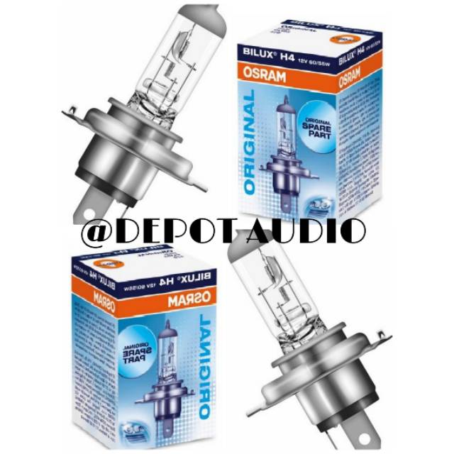 Bohlam . lampu osram . LampuOsram . bola lampu depan bilux H4 mobil 2pcs 60 55W