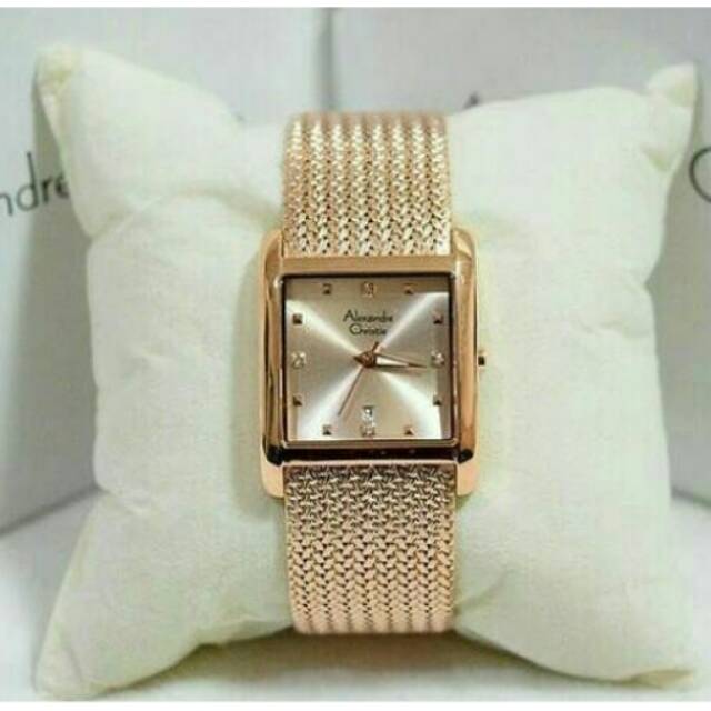 JAM TANGAN WANITA ALEXANDRE CHRISTIE AC2565 ROSEGOLD MEWAH ELEGAN ORIGINAL GARANSI RESMI