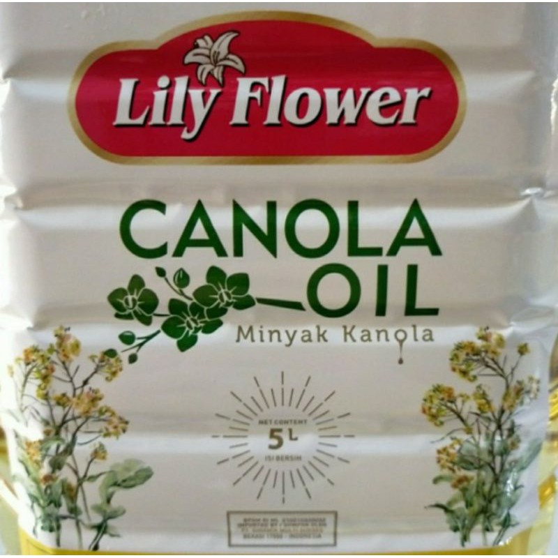 Lily Flower Canola Oil 5L Minyak Kanola MURAH Gosend Only