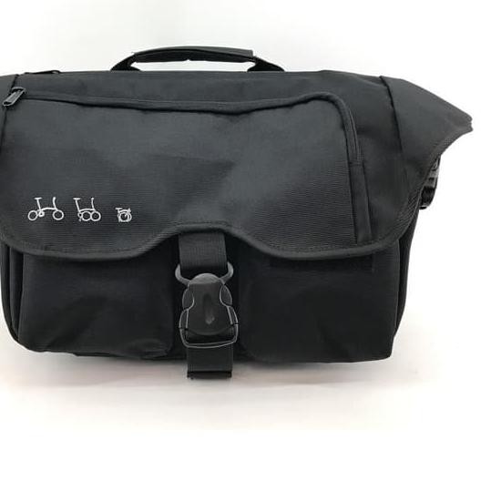 ☎ Tas Brompton Front Block Carrier Adapter Ukuran Besar Sepeda Lipat ♣