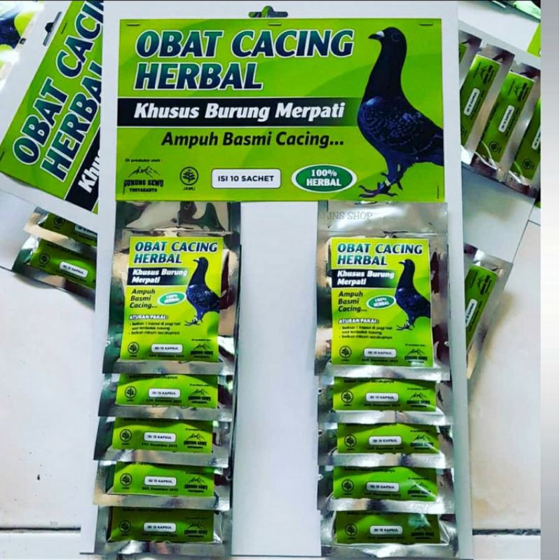 OBAT CACING HERBAL BURUNG MERPATI ISI 10 KAPSUL