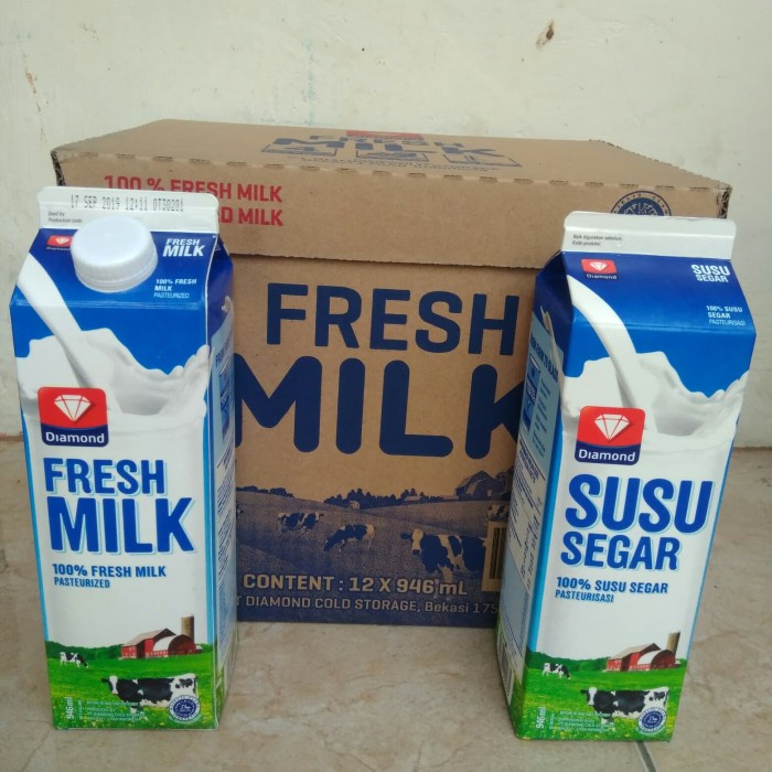 

101bfbb Freshmilk Diamond Plain 946Ml (Satuan) Xa201As