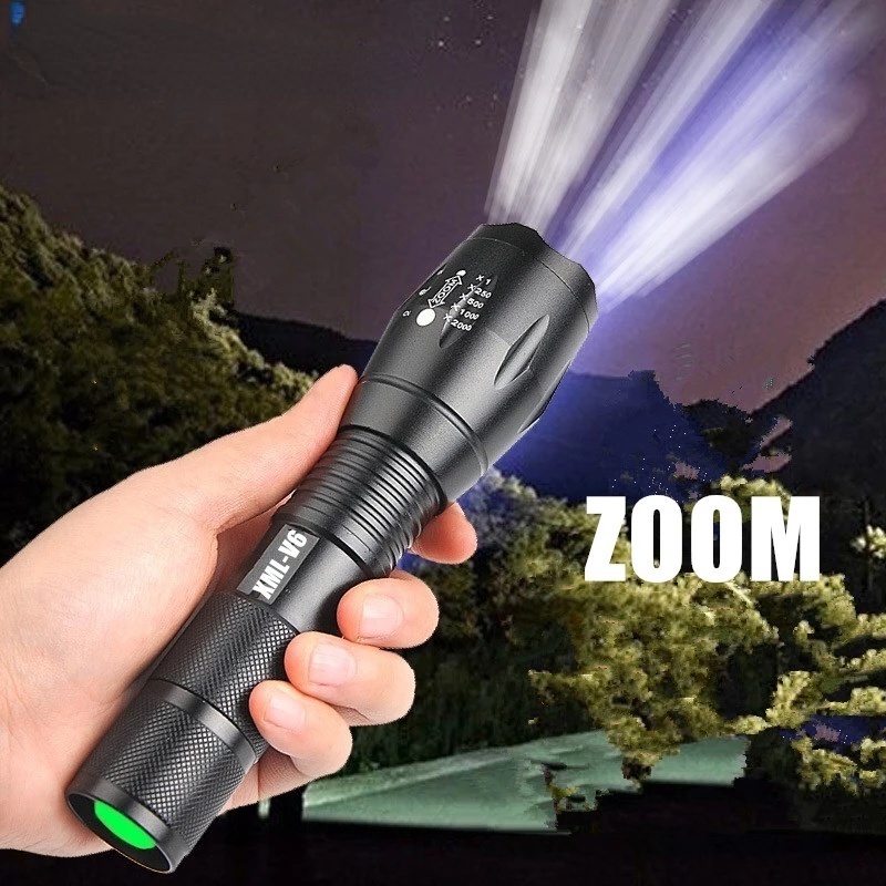 [ Portable bright  LED zoom mini flashlight  for Hiking Camping Survival Emergency ]