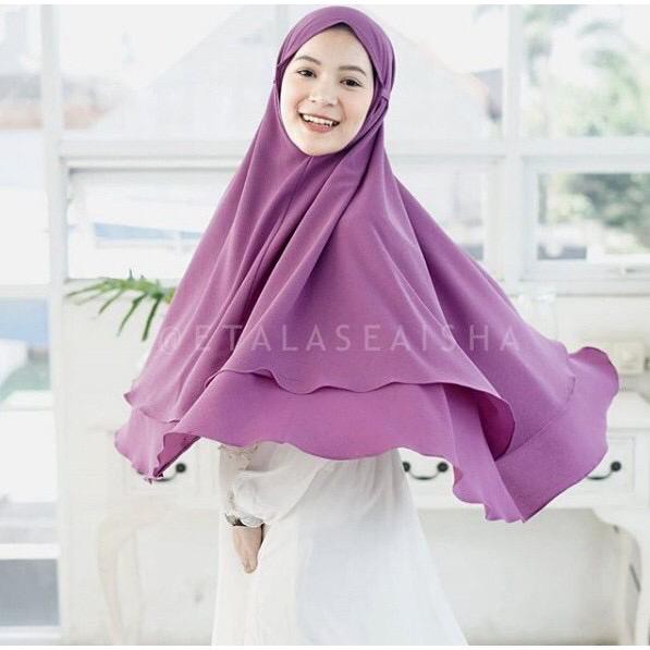 KERUDUNG 2 LAYER DIAMOND XL/KHIMAR KAYLA/HIJAB TALI 2 LAYER/BERGO INSTAN/JILBAB TALI