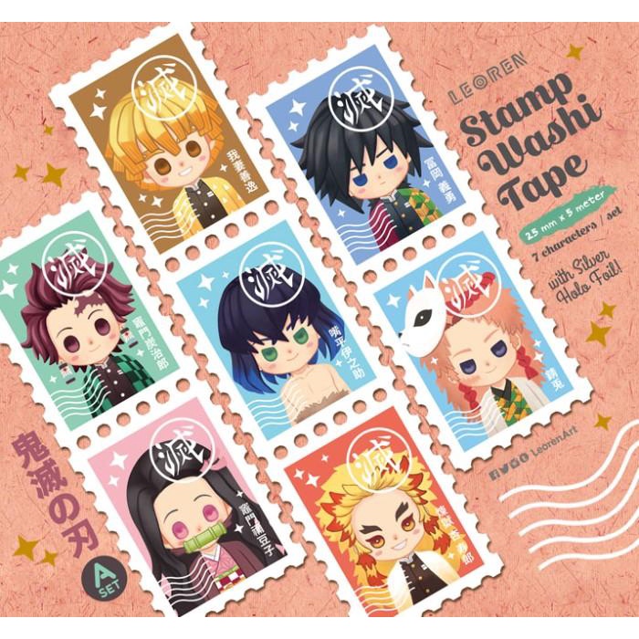 

Kimetsu No Yaiba / Demon Slayer - Stamp Washi Tape Sticker