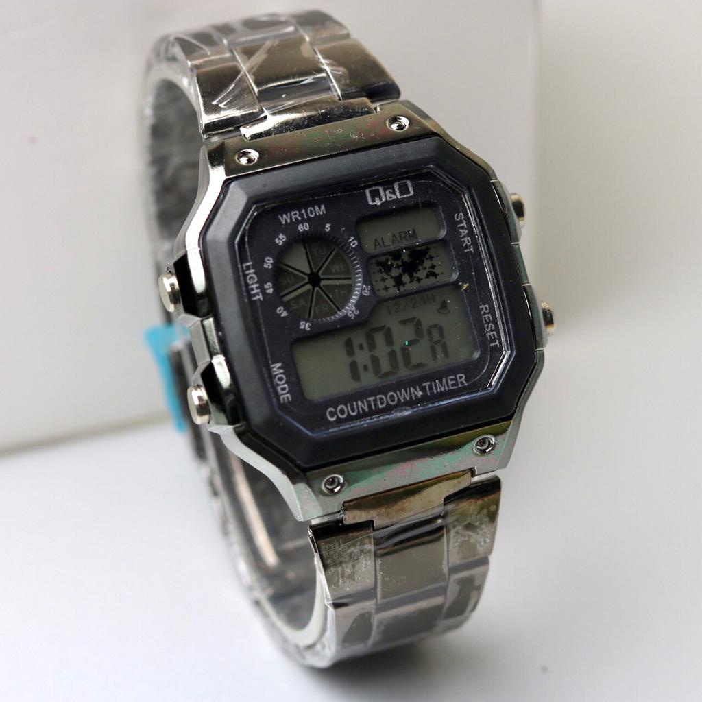 Grosiran Jam Tangan Pria 3725YK Analog Tali Rantai Tanggal Hari Bulan Aktif Free Baterai (Bisa C0D)