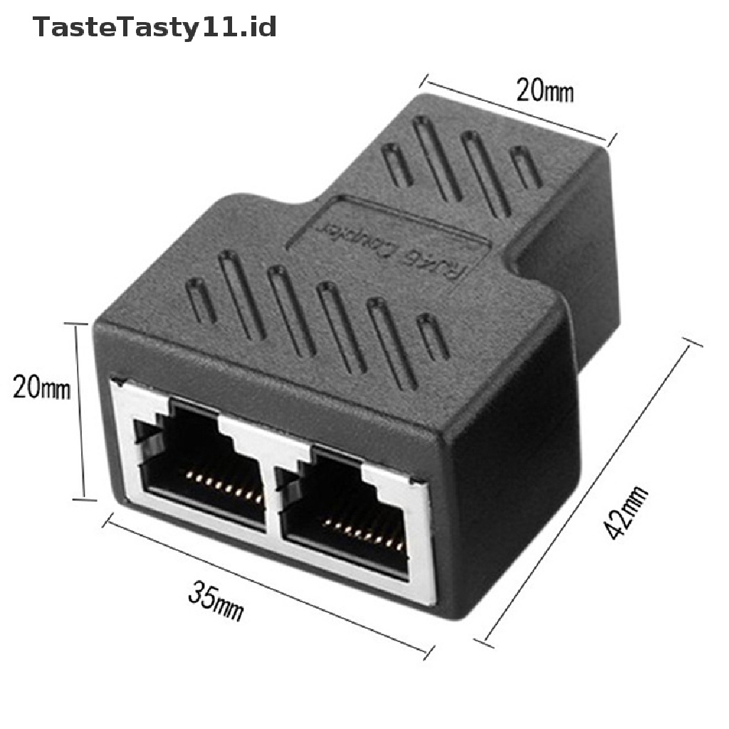 (TasteTasty) Adaptor Splitter Kabel Jaringan LAN RJ45 Universal