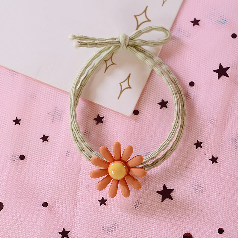OVERFLOWS.ID Tali Rambut Bunga Ala Korea Kuncir Ikat Rambut Daisy Import-Tali CURLY HIjau