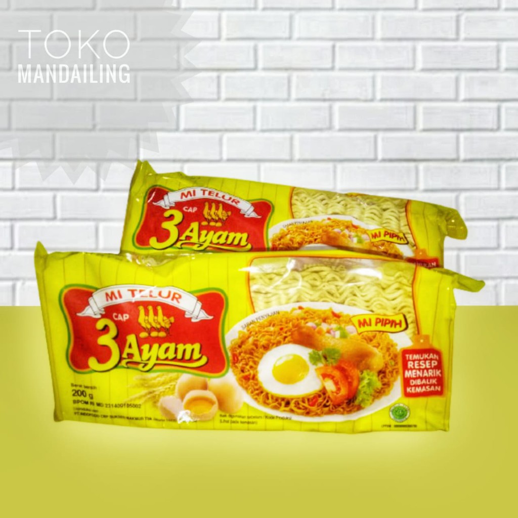 Mie Telor Kuning 3 Ayam 200gr