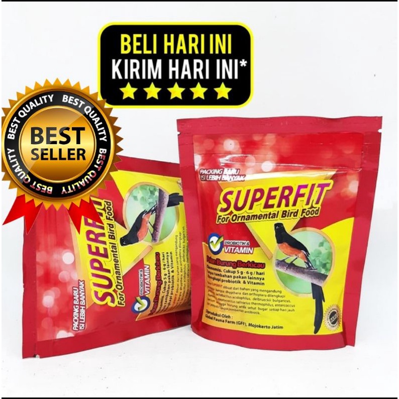 SUPERFIT RED PUR VOER PAKAN BURUNG MURAI KACER IJO CIBLEK TERNAK LOMBA