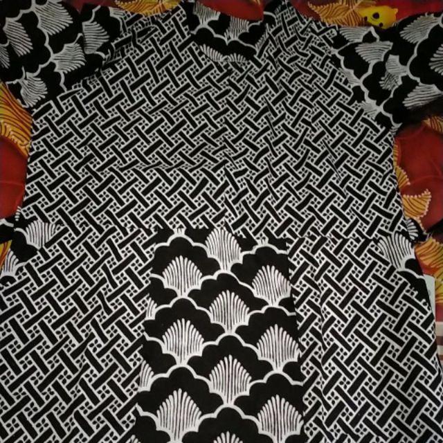 Batik Gamis Cikita Monochrome Kondangan Etnic Ramadhan Motif Kombi Exclusive