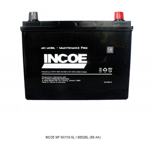 INCOE MF NX110-5L / 80D26L (68 Ah) INMF-NX110-5L