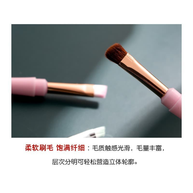 Fiber Hair Make Up Brush Makeup Kuas Make-up Brush Double Head Professional Tool