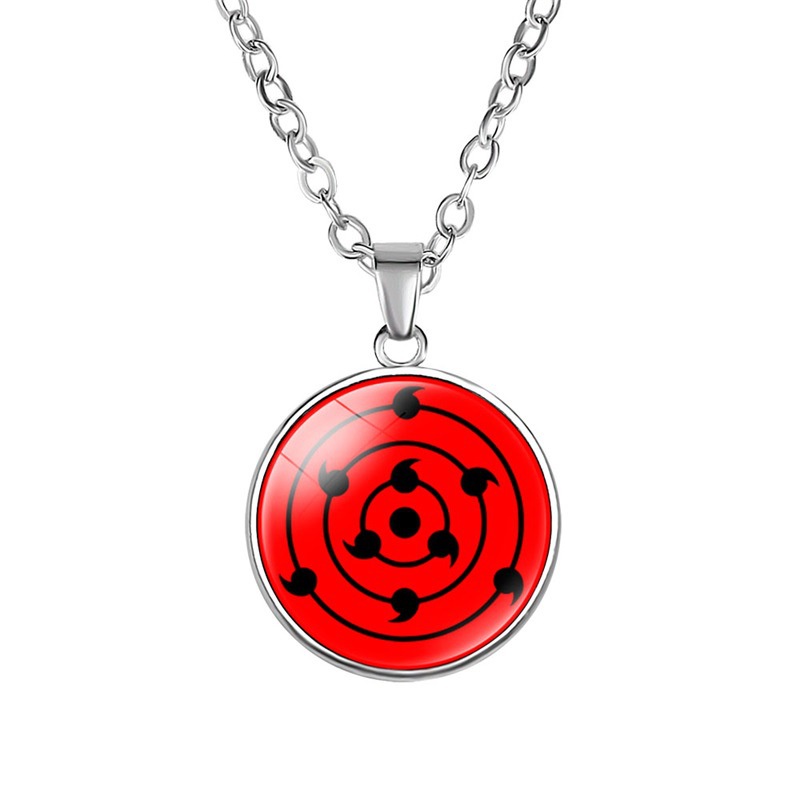 Kalung Liontin Anime Naruto Sharingan Eye Uchiha Itachi Untuk Pria Dan Wanita