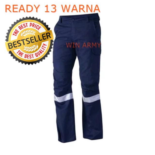 Win Celana Kerja Wearpack Safety / Celana Setelan Katelpak/Celana Damkar /Celana Bengkel Murah Lebay